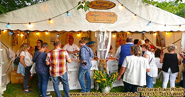 Weinfest Sommernacht Bacharach am Rhein, Kulinarische Sommernacht
